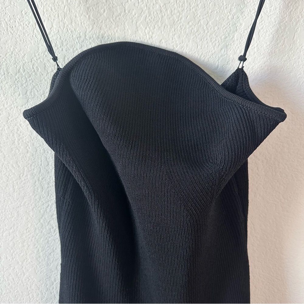 ALEXIS Kamali Strapless Combo Knit Midi Black SZ S - Picture 4 of 7